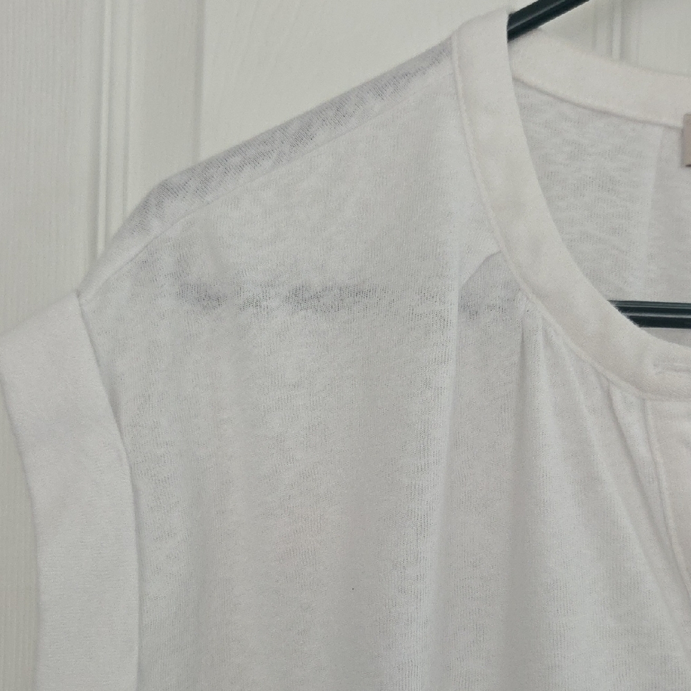 LOFT Ivory Button-Front Blouse - Picture 4 of 7